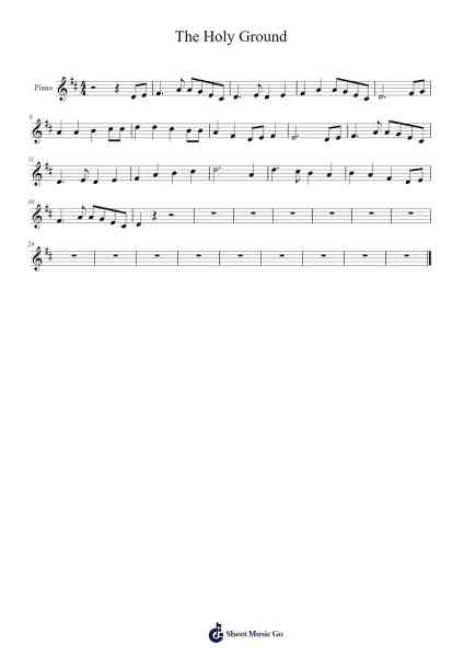 The Holy Ground Sheet Music by -Arr.Simpbrown