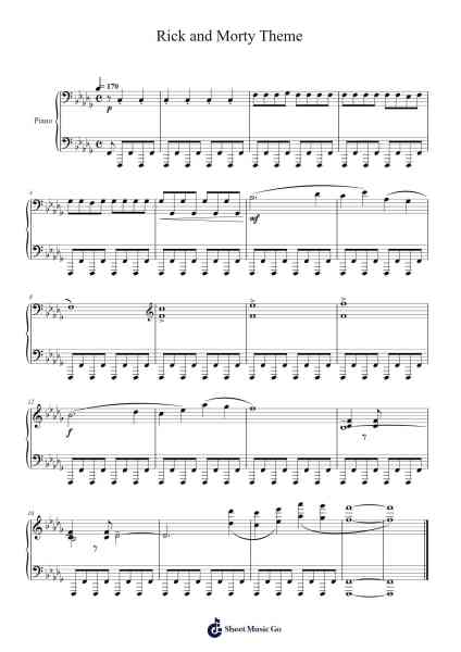 Rick and Morty Theme 樂譜由 Ryan Elder - 編曲 Mattbart Stephy