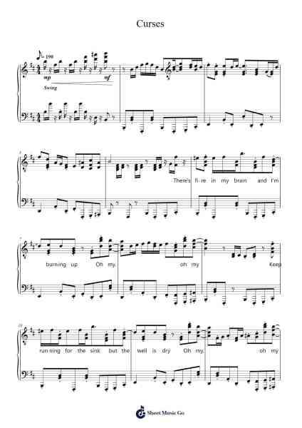Curses Sheet Music by The Crane Wives-Arr.Cisbrian Jestier