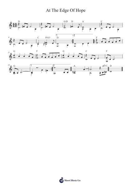 At The Edge Of Hope Sheet Music by Frankno Bardred-Arr.Clarknence