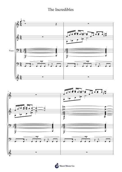 The Incredibles Opening Sequence 樂譜由 Michael Giacchino - 編曲 Hugsay