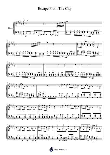 Escape From The City Sheet Music by Jun Senoue-Arr.Tice Charsweet