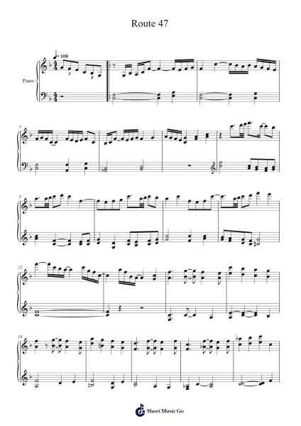 Route 47 Sheet Music by Hitomi Sato-Arr.Boycefax