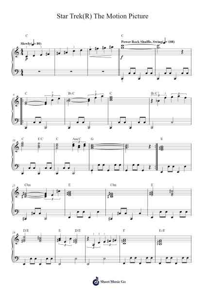 Star Trek: The Motion Picture Sheet Music by Jerry Goldsmith-Arr.Rayward