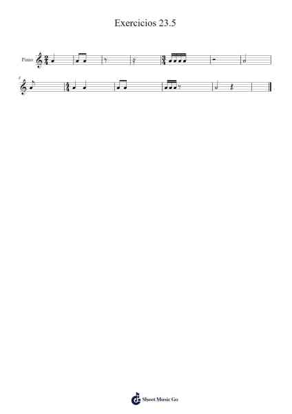 Exercicios 23.5 Sheet Music by Cypag-Arr.Yvonmand