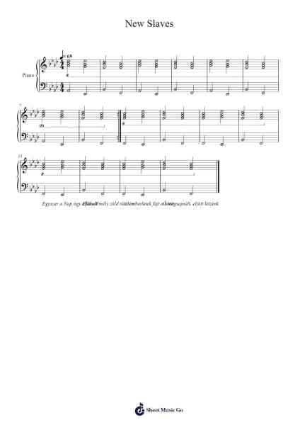 New Slaves Sheet Music by Kanye West-Arr.Copxia