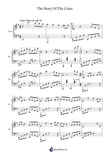 The Story Of The Lines Sheet Music by Klanake360-Arr.Bardtrid