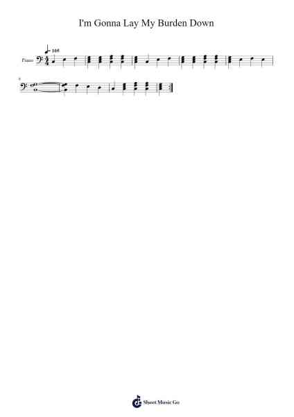 I'm Gonna Lay My Burden Down Sheet Music by -Arr.Steyule Lanceac
