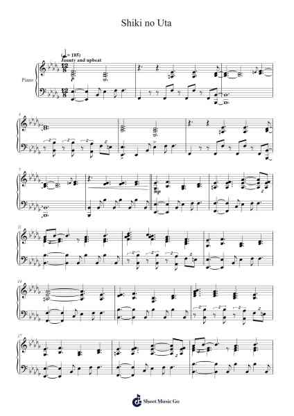 Shiki no Uta Sheet Music by MINMI-Arr.Bunkyle Wanmia