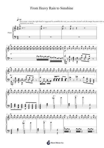 From Heavy Rain to Sunshine Whole Composition, A Talent Is Born Sheet Music by Shervin-Arr.Hoodlyle Joyyoung