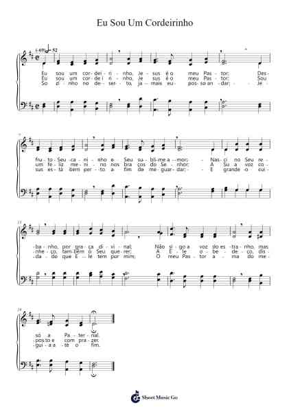Eu Sou Um Cordeirinho Sheet Music by Unknown author-Arr.Manssaul Dexy