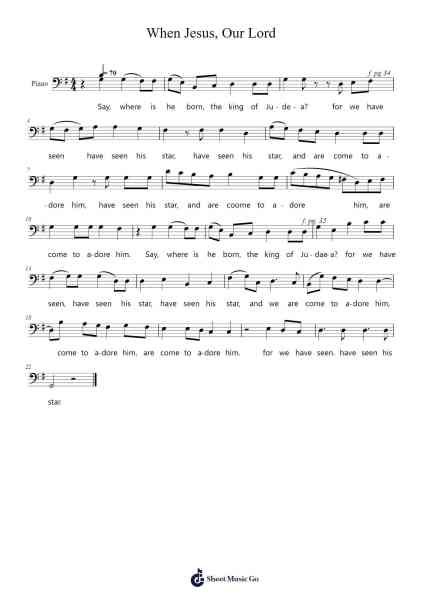 When Jesus, Our Lord Sheet Music by Pedro Solberg-Arr.Merpe