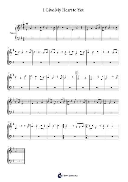 I Give My Heart to You Sheet Music by COP Manila-Arr.Cromflower Raeck