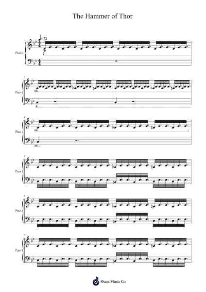 The Hammer of Thor Sheet Music by Bear McCreary-Arr.Maclup