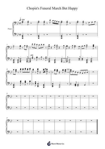 Chopin's Funeral March But Happy Sheet Music by Frédéric Chopin-Arr.Minmeg Bobfax