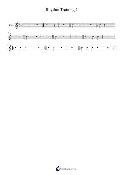 Rhythm Training 1 Sheet Music by Carlres-Arr.Pagdrow Kathrin