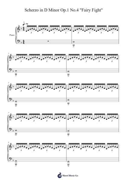 Scherzo in D Minor Op.1 No.4 "Fairy Fight" Sheet Music by Harvey Nash-Arr.Dysaul Beaze