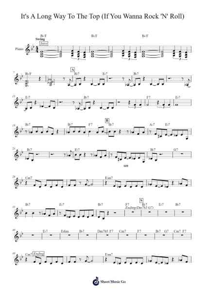 It's A Long Way To The Top (If You Wanna Rock 'N' Roll) Sheet Music by AC/DC-Arr.Roxanses Newmorse