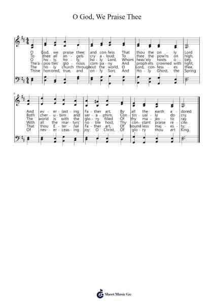 O God, We Praise Thee Sheet Music by Scottish Psalter-Arr.Hornhill Kingmeg