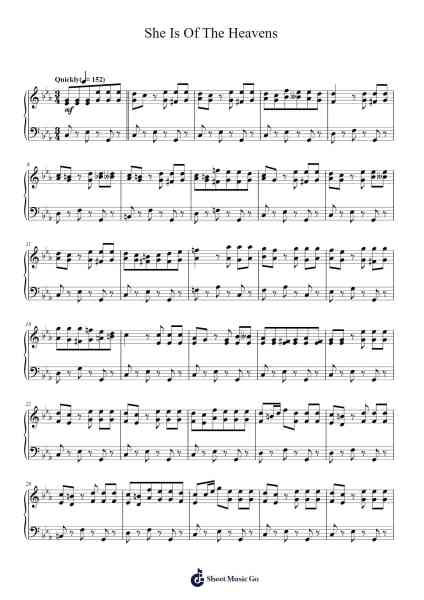 She Is Of The Heavens Sheet Music by Dario Marianelli-Arr.Attcolm