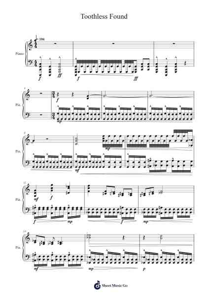 Toothless Found Sheet Music by John Powell-Arr.Diaphil
