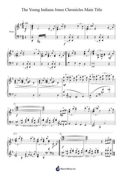 The Young Indiana Jones Chronicles Main Title Sheet Music by Laurence Rosenthal-Arr.Feltrid