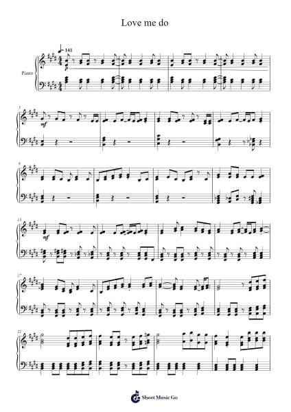 Love me do Sheet Music by Aguri Onishi-Arr.Stechill Argale