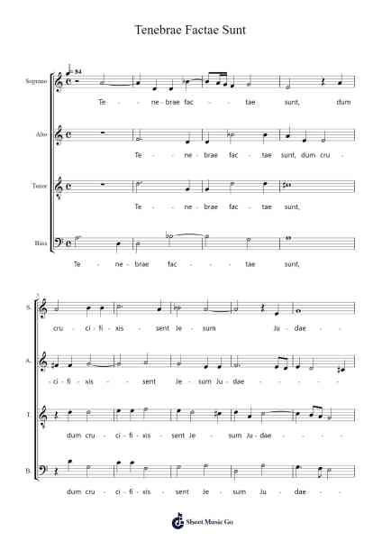 Tenebrae Factae Sunt Sheet Music by Tomás Luis de Victoria-Arr.Joyphrey