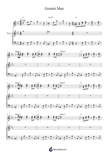 Gemini Man Sheet Music by Harumi Fujita-Arr.Yorkkim