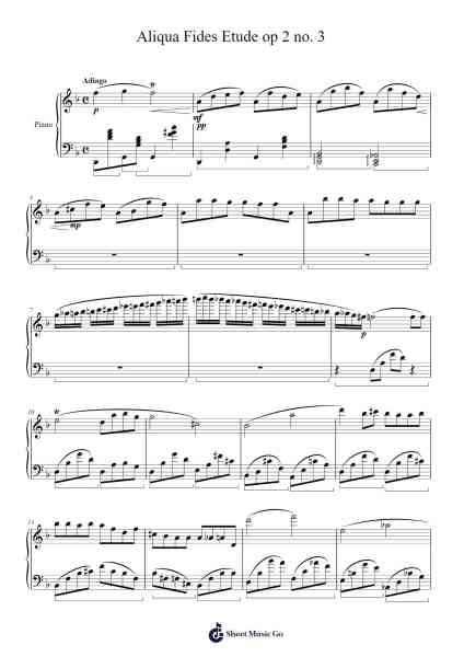 Etude Op. 2 No. 3 Sheet Music by Harshul-Arr.Comnions Irlay