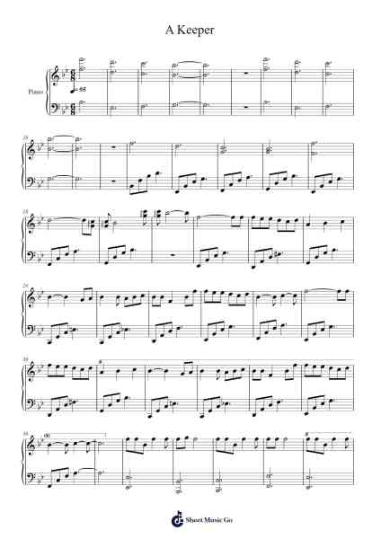 A Keeper Sheet Music by Hidenori Shoji-Arr.Poshua Xansweet