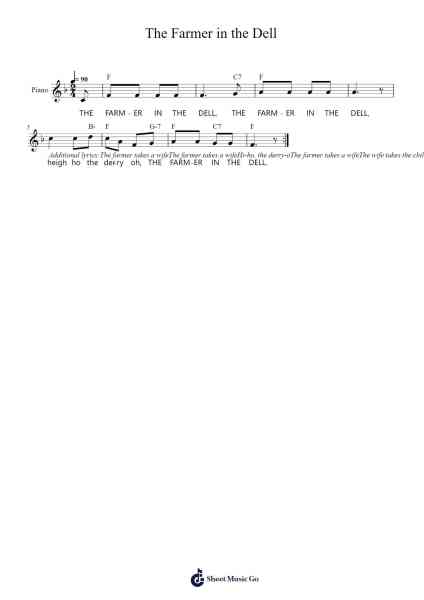 The Farmer in the Dell Sheet Music by Misc Traditional-Arr.Gusgess