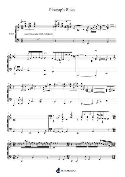 Pinetop's Blues Sheet Music by undefined-Arr.Frednice Daveburns