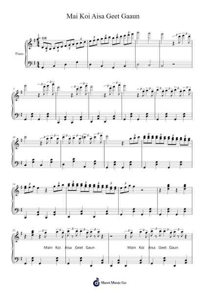 Mai Koi Aisa Geet Gaaun Sheet Music by Misc Soundtrack-Arr.Saslaide Wattvic
