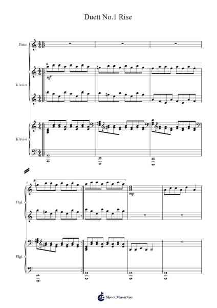 Duett No.1 Rise Sheet Music by A.R. Härle-Arr.Hugill