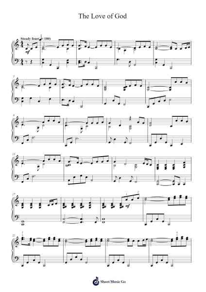 The Love of God Sheet Music by MercyMe-Arr.Springlome Xebloor