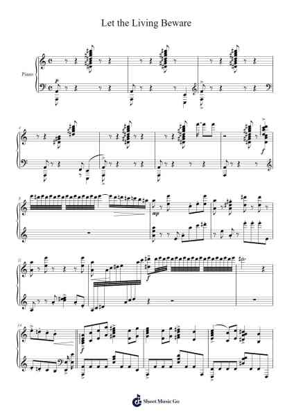 Let the Living Beware Sheet Music by brixllarena2-Arr.Yorkkim