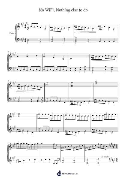 No WiFi, Nothing else to do Sheet Music by Isaac Dinges-Arr.Abralph Strares