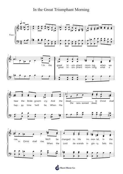 In the Great Triumphant Morning Sheet Music by Robert E. Winsett-Arr.Lespenn