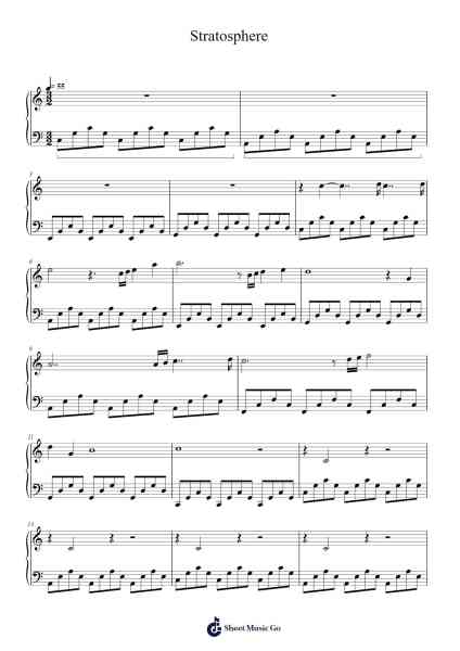 Stratosphere Sheet Music by Regalaxy-Arr.Bunharine Coftroy