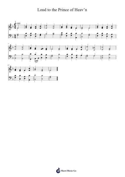 Loud to the Prince of Heaven Sheet Music by Lowell Mason-Arr.Gorliz