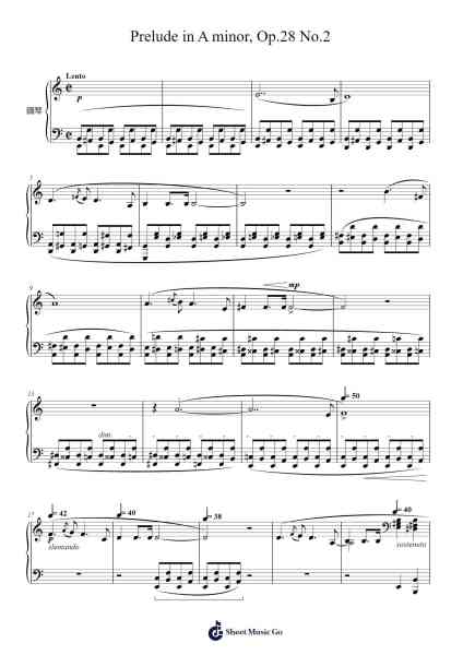 Prelude in A Minor, Op. 28 No. 2 Sheet Music by Frédéric Chopin-Arr.Wattle