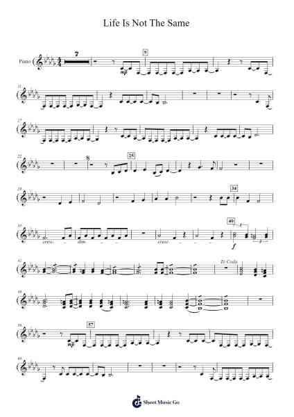 Life Is Not The Same Sheet Music by James Blake-Arr.Jansean