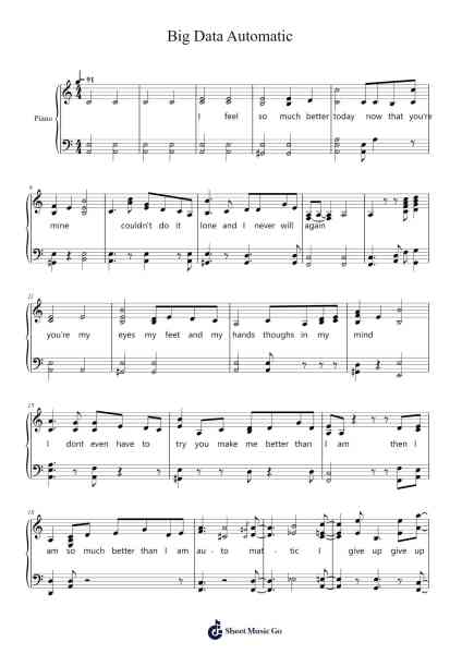 Big Data Automatic Sheet Music by Big Data-Arr.Bunjoan Payley