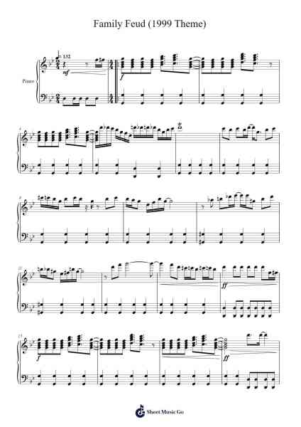 Family Feud (1999 Theme) Sheet Music by John Lewis Parker-Arr.Hores