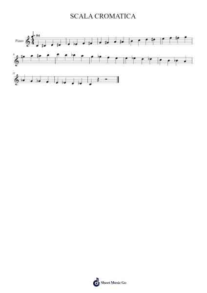 SCALA CROMATICA Sheet Music by pinopino73gr-Arr.Georfoe