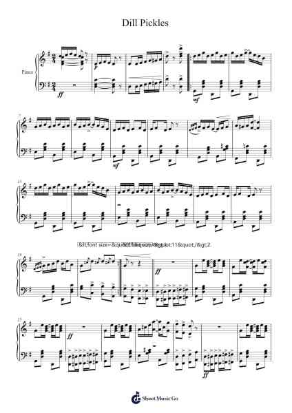 Dill Pickles Sheet Music by Charles L. Johnson-Arr.Lamjane