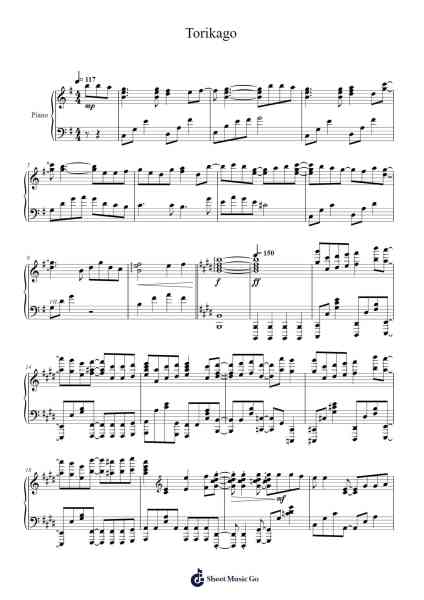 Torikago Sheet Music by XX:me-Arr.Blithephne