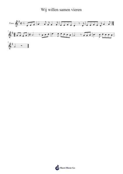 Wij willen samen vieren Sheet Music by asv209-Arr.Geward Mansloyd