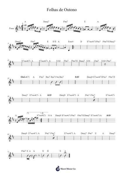 Folhas de Outono 樂譜由 Péricles - 編曲 Orfunk Grocroft